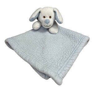 Blankets & Beyond Puppy Dog Lovey Lovie Security Blue White Plush Baby Toy